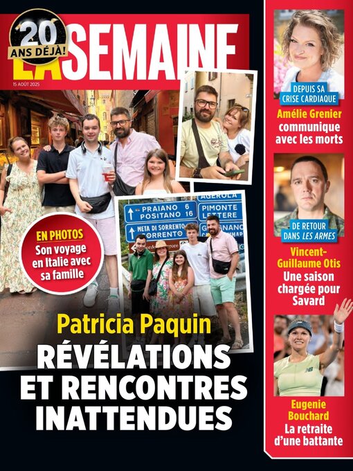 Détails du titre pour La Semaine par TVA Publications Inc. - Disponible